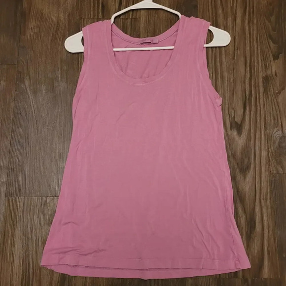 Fresh Produce Womens Tank Top Size S Pink Solid Rayon Sleeveless Round Neck - Picture 1 of 7